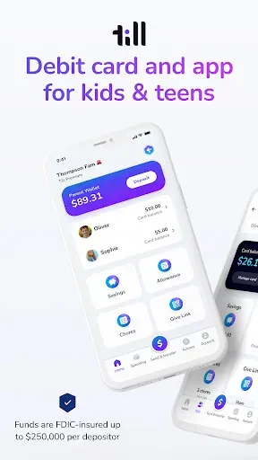 Скриншот 1 — Till: Debit Card for Kids