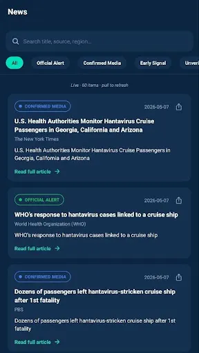 Скриншот 4 — HantaVirus Tracker app