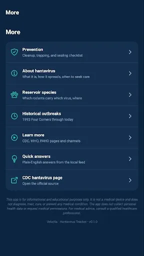 Скриншот 5 — HantaVirus Tracker app