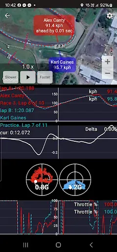 Скриншот 2 — VRacer – GPS Таймер Круга