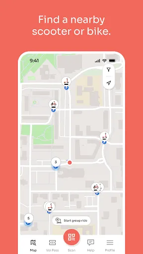 Скриншот 2 — Voi – e-scooter & e-bike hire