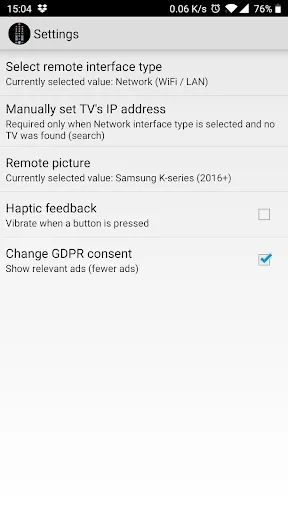 Скриншот 5 — TV (Samsung) Remote Control