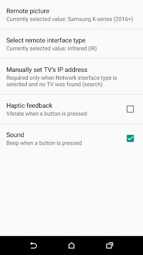 Скриншот 7 — TV (Samsung) Remote Control