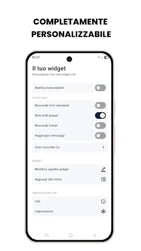 Скриншот 1 — Telegram Widget Unofficial