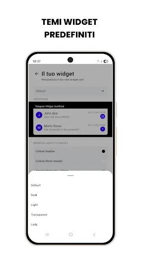Скриншот 3 — Telegram Widget Unofficial