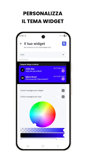 Скриншот 4 — Telegram Widget Unofficial