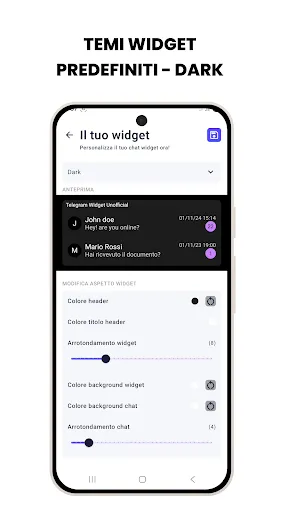 Скриншот 6 — Telegram Widget Unofficial