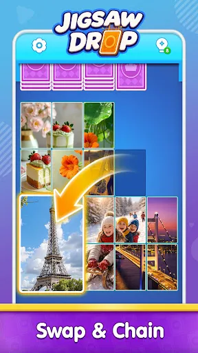 Скриншот 8 — Jigsaw Drop: Solitaire Puzzle