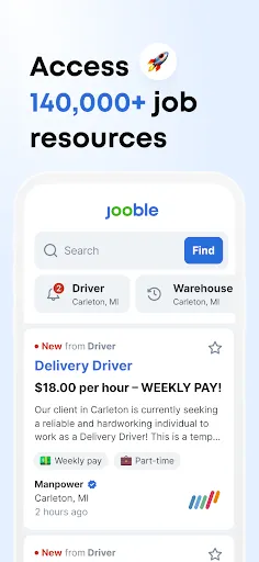 Скриншот 1 — Jooble — Job Search App