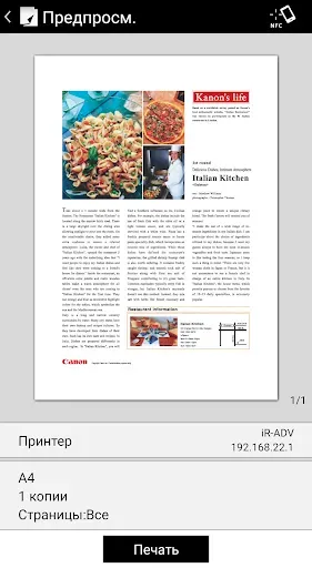Скриншот 2 — Canon PRINT Business