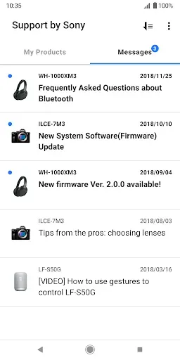 Скриншот 2 — Support by Sony