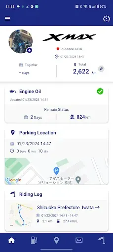 Скриншот 1 — Yamaha Motorcycle Connect