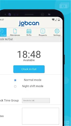 Скриншот 2 — Jobcan Attendance Management