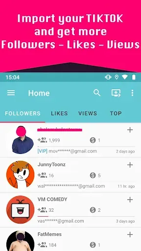 Скриншот 4 — TikBooster - Followers & Likes
