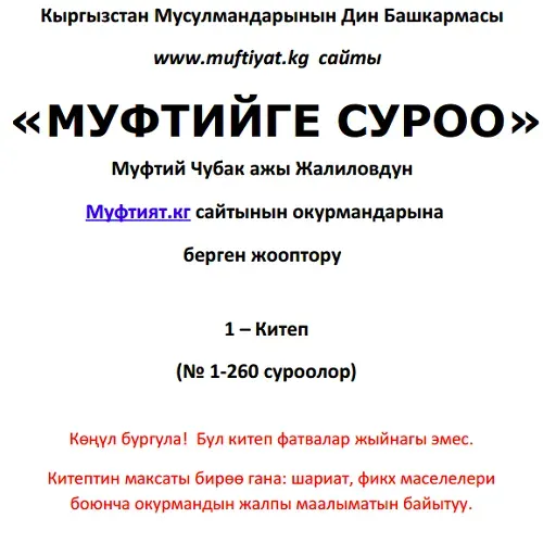 Скриншот 1 — Вопрос муфтию