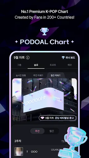 Скриншот 2 — PODOAL: Idol Voting & Fanbase