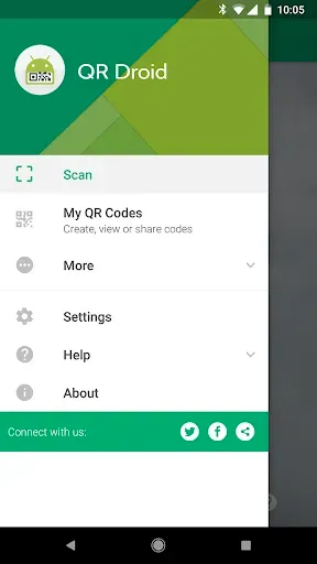 Скриншот 1 — QR Droid Code Scanner