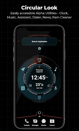 Скриншот 1 — Тема Alpha Hybrid Launcher 4D