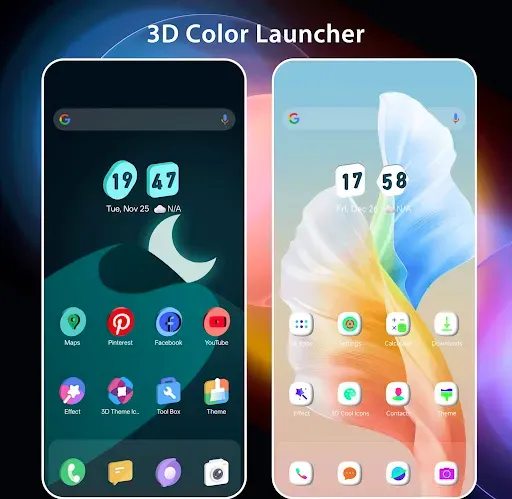 Скриншот 1 — 3D Color Launcher: Droid 16