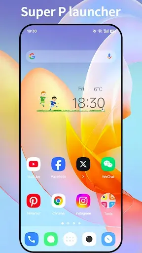 Скриншот 1 — Super P Launcher, Theme