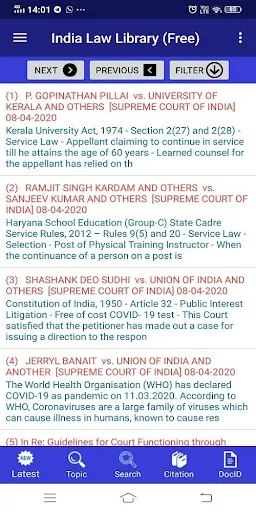 Скриншот 2 — India law Library (Law App)