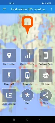 Скриншот 1 — Live Location, GPS Coordinates