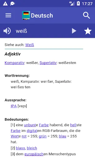 Скриншот 2 — Deutsch Wörterbuch