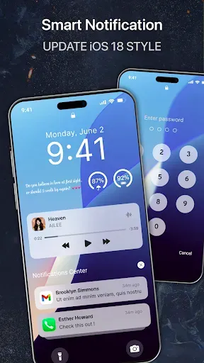 Скриншот 1 — LockScreen & Theme iOS