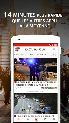 Скриншот 2 — Alertes info Belgique