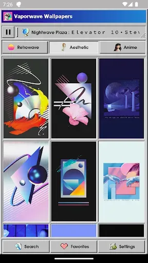 Скриншот 4 — Vaporwave Wallpapers & Radio