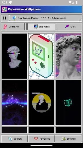 Скриншот 7 — Vaporwave Wallpapers & Radio