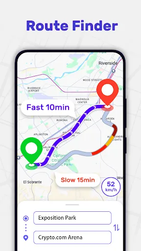 Скриншот 2 — GPS карты, навигатор + спутник