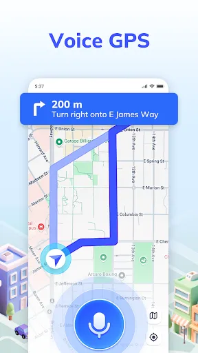 Скриншот 1 — Голосовая GPS Навигация