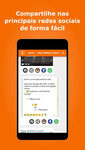 Скриншот 1 — Vídeos e imagens para whatsapp
