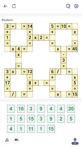 Скриншот 1 — Математические игры Crossmath