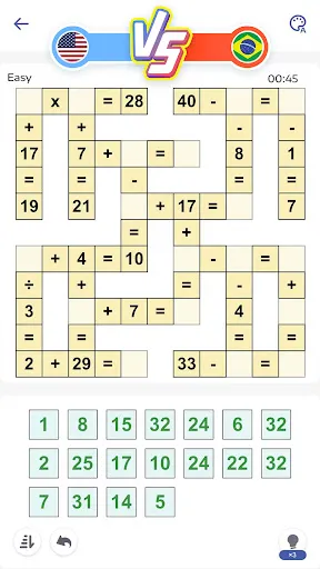 Скриншот 2 — Математические игры Crossmath