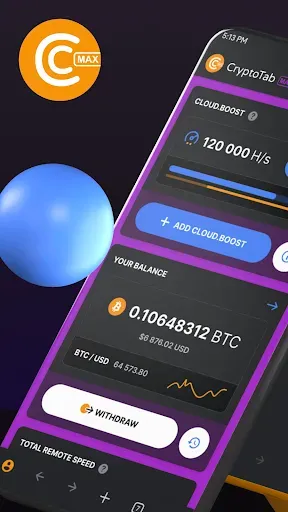 Скриншот 1 — CryptoTab Browser Max Speed