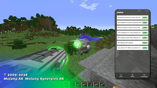 Скриншот 1 — мод на оружие в minecraft pe
