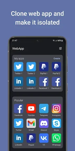 Скриншот 2 — Web App - Lite Private Browser