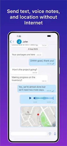 Скриншот 1 — Bridgefy - Оффлайн сообщения