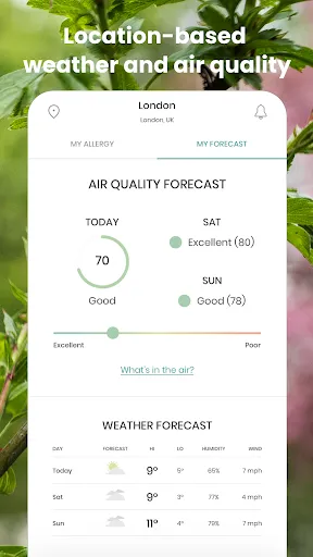 Скриншот 6 — klarify: Pollen & Allergy App