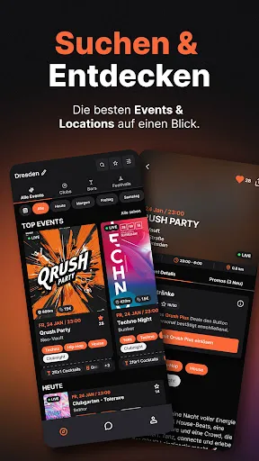 Скриншот 2 — Qrush: Events, Freunde & Deals