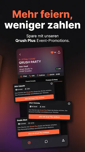 Скриншот 3 — Qrush: Events, Freunde & Deals