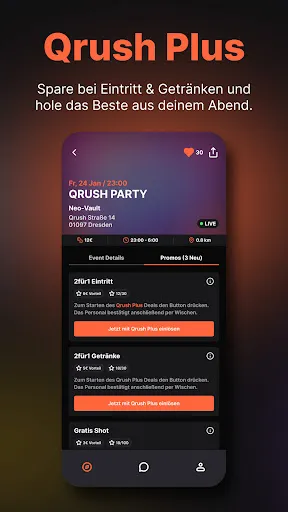 Скриншот 6 — Qrush: Events, Freunde & Deals