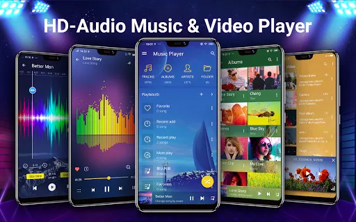 Скриншот 1 — Music Player - аудио плеер