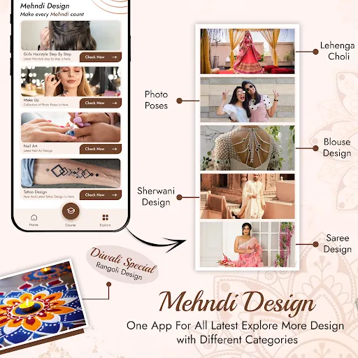 Скриншот 8 — Mehndi Design 2026 : Offline