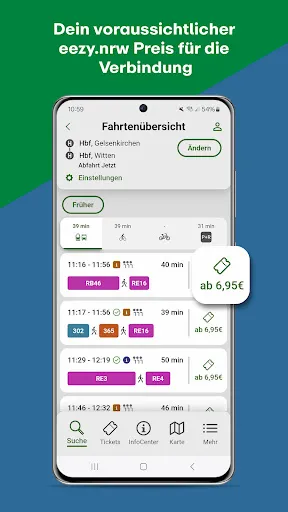 Скриншот 2 — VRR App & eezy.nrw Ticket