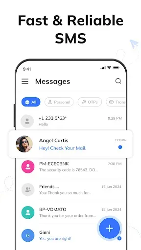 Скриншот 1 — Messages: Text SMS Home App