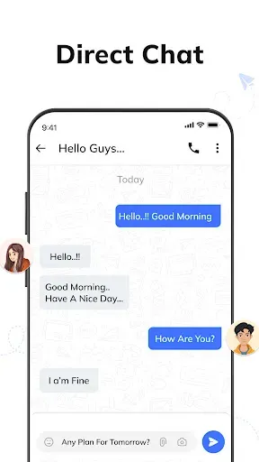 Скриншот 2 — Messages: Text SMS Home App