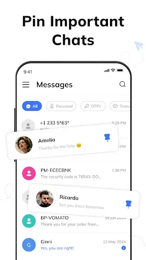 Скриншот 4 — Messages: Text SMS Home App